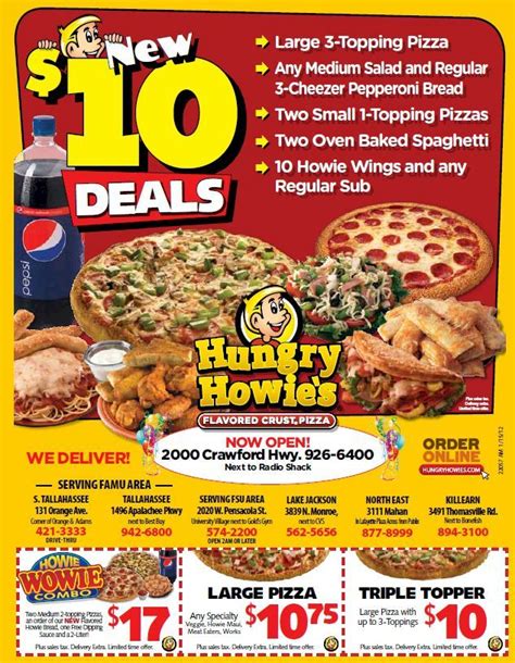 hungry howie's menu deals.
